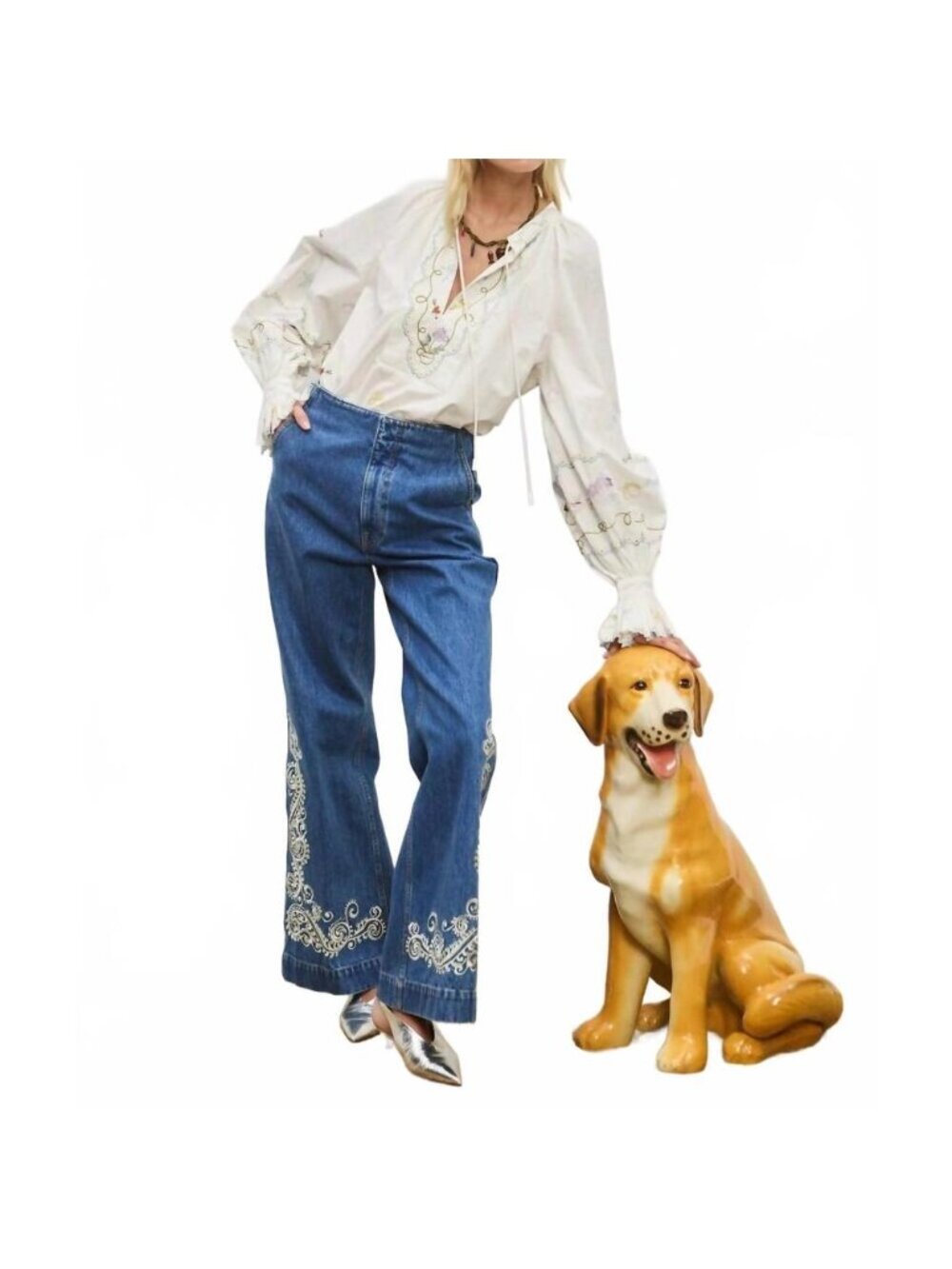 NEW ALEMAIS jacones flare denim jean in indigo
